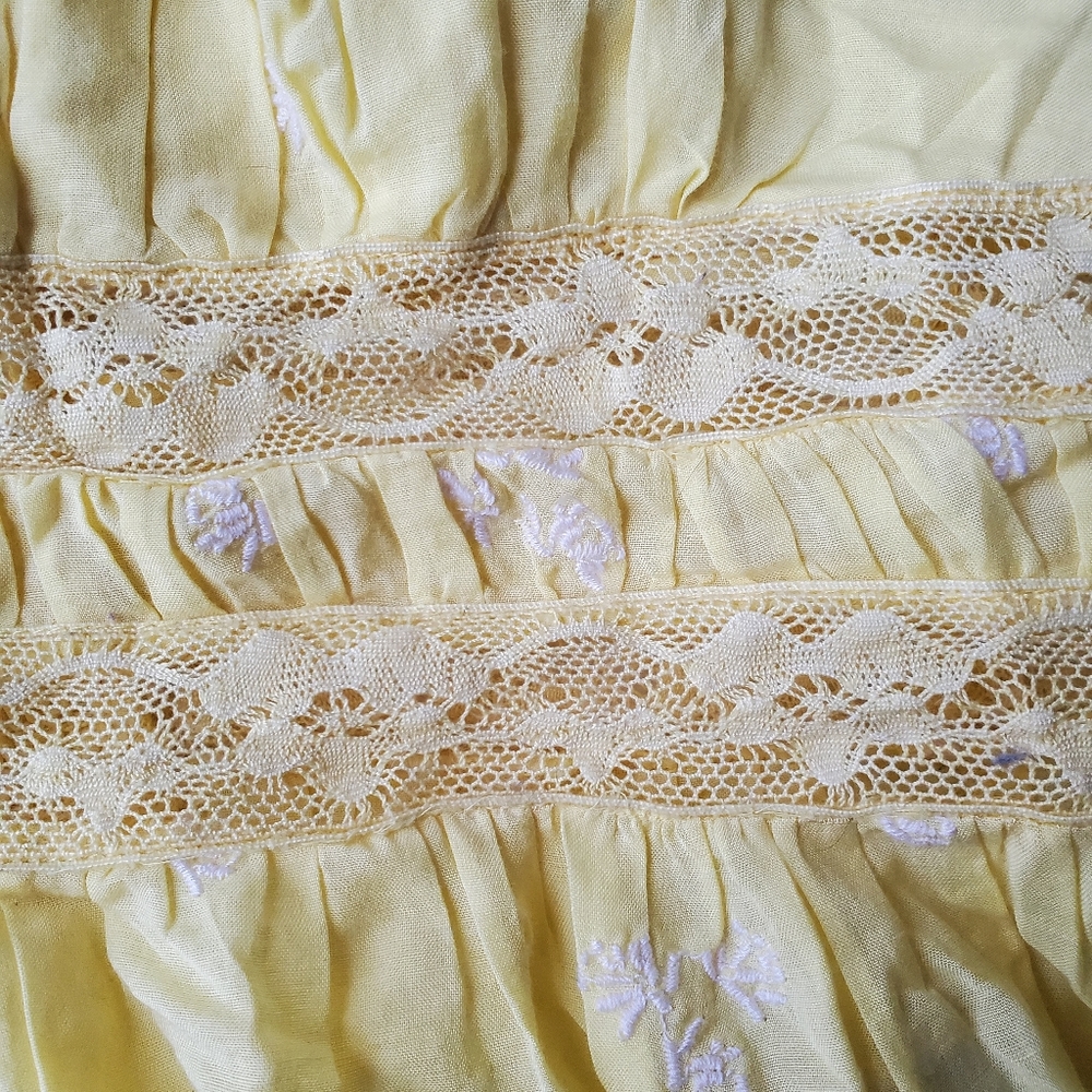 FREE PEOPLE Beautiful Fleurs Embroidered Lace Top - XS - Picture 5 of 7